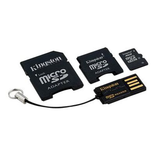 Kingston microSDHC Multi-Kit G2 4 GB, Class 4