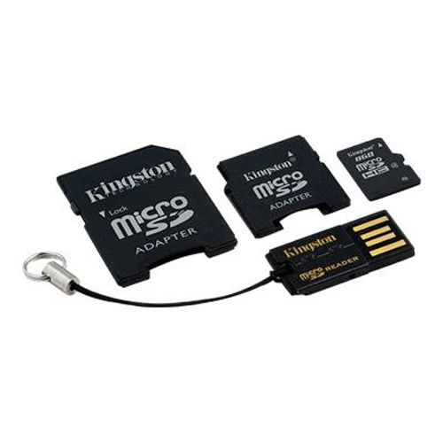 Kingston microSDHC Multi-Kit G2 8 GB, Class 4