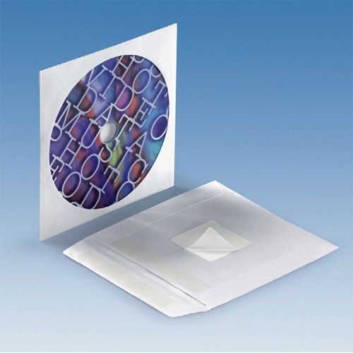 Papierstecktasche mit Sichtfenster, selbstklebend, VPE 100 Stk.